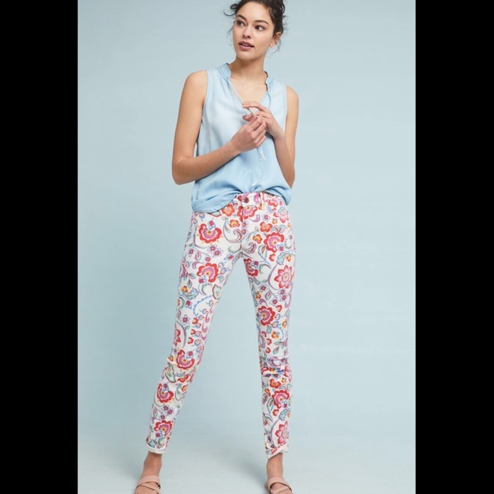 Anthro Pilcro Mid-Rise Skinny Ankle Jeans